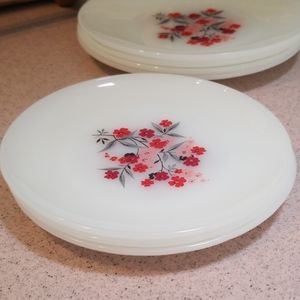 Fire king dessert/salad plate set of 3